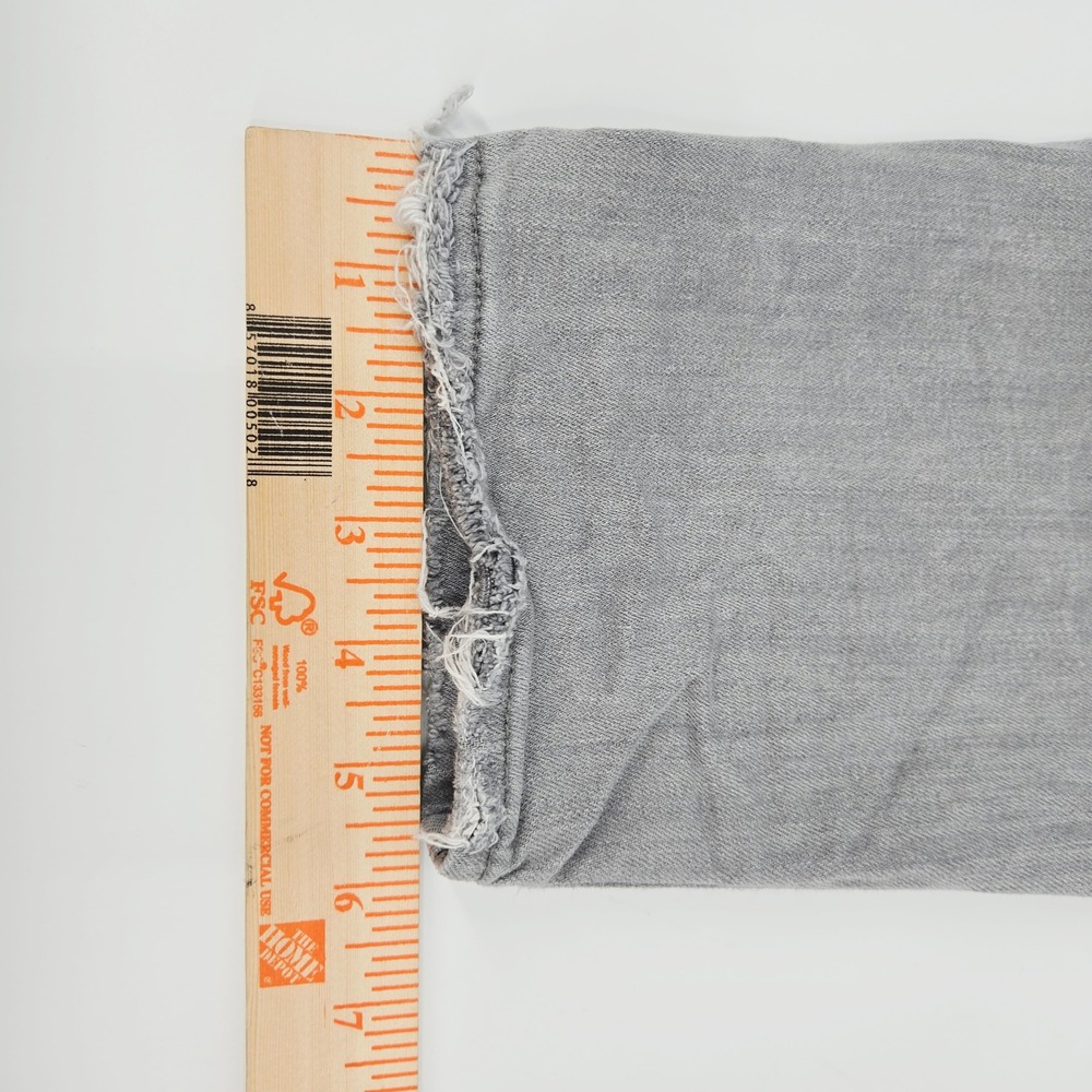 Jordan Craig Sean Fit Grey Distressed Slim Stretch Denim Jeans 34 Short Thrashed - Picture 12 of 14